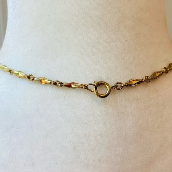 Vintage Diamond Shaped Simple Gold Tone Chain 34” Can be Worn Doubled or layered - Picture 3 of 10